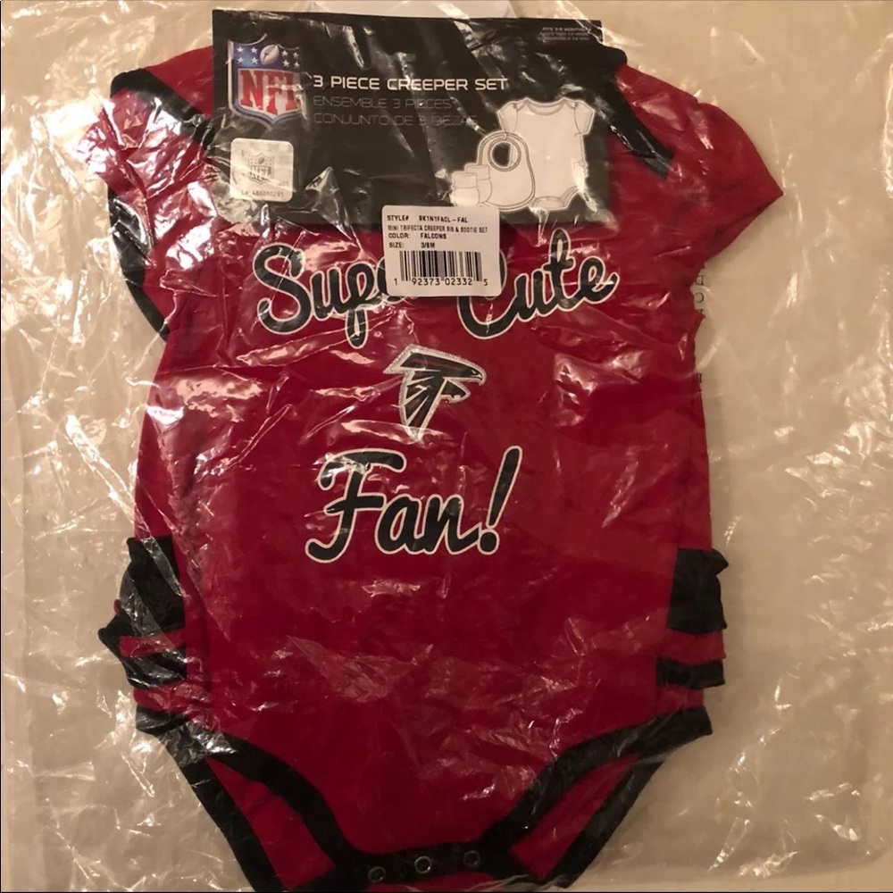 Girls 3-6 Months Falcons Creeper Set
